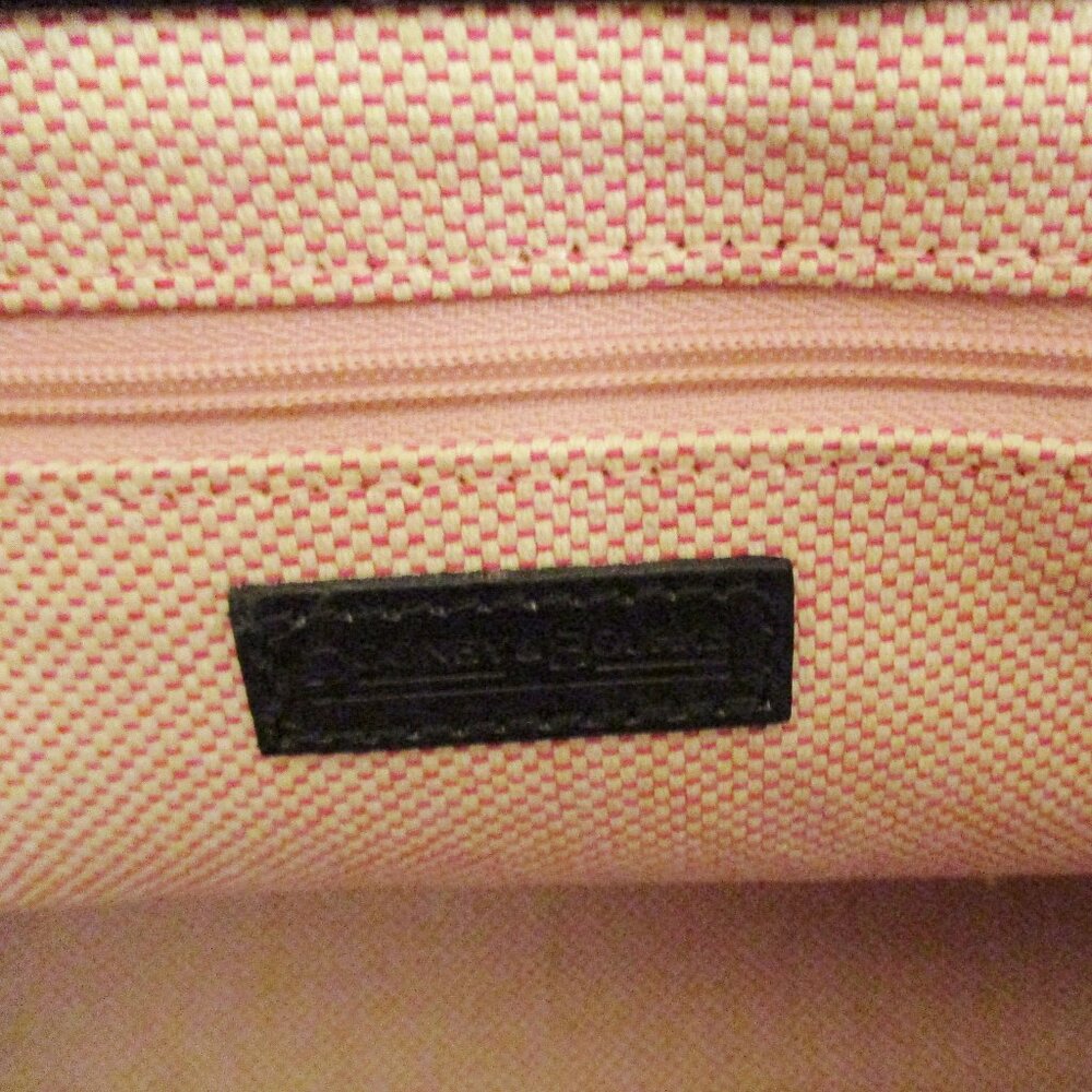 Dooney & Bourke Satchel Handbag Black Croc Embossed Leather Reversible Clip Lock - Picture 9 of 15